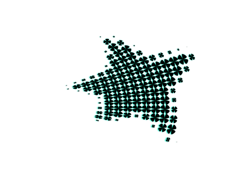 Image vectorielle étoiles boutonneuses