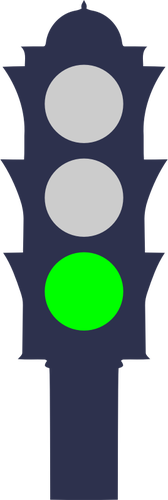 Trafikklys med grønne