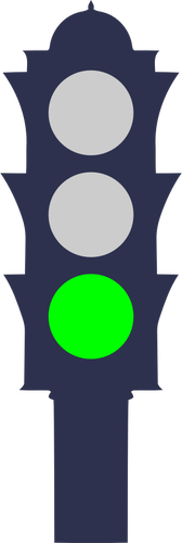 Traffic light with green