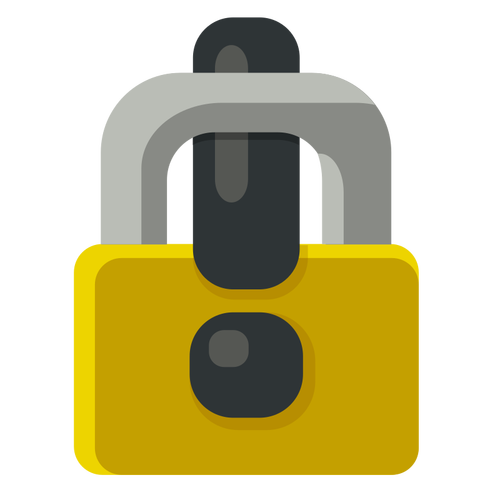 Yellow padlock