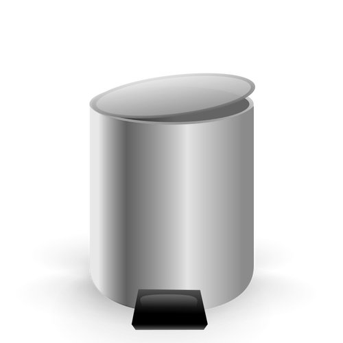 Empty trash can vector image