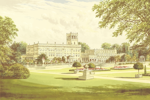 Trentham Hall vektor ilustrasi