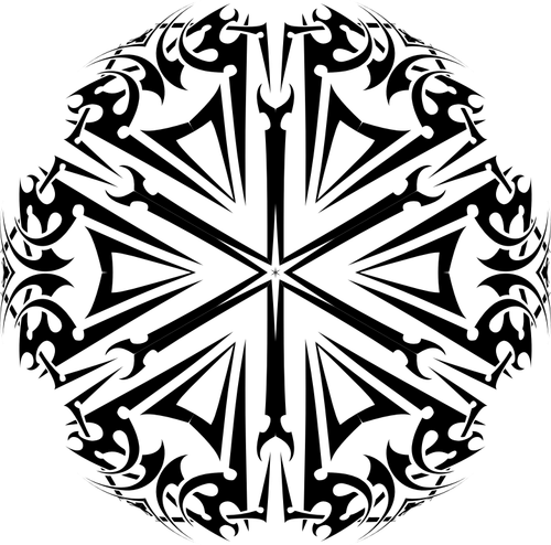 Svart tribal symbol