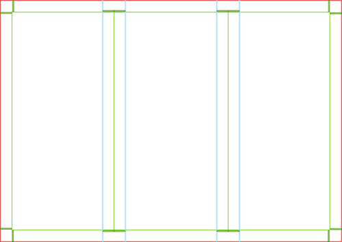 Gráficos de vetor de modelo de folheto com três dobras