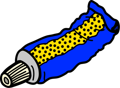 노란색과 파란색 튜브 라인 아트 벡터 이미지