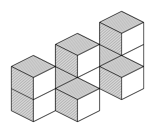 Isometrische Würfel Wand