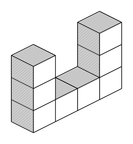 無色の図面キューブ