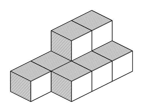 isometrisk färg kuber