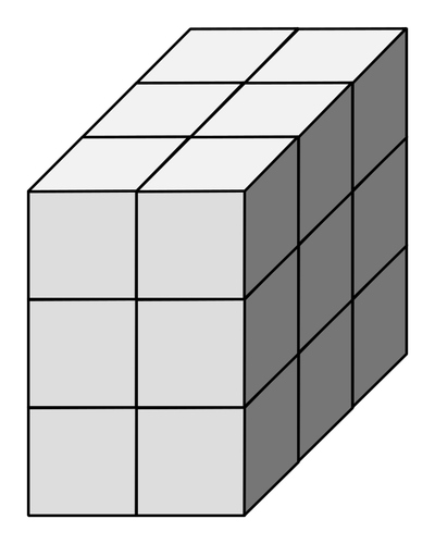 Pädagogische Würfel in grau