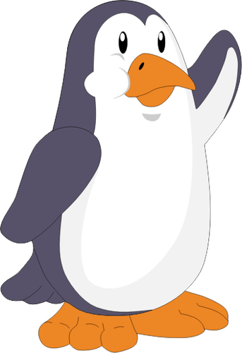 Dibujos animados de pingüinos dibujo