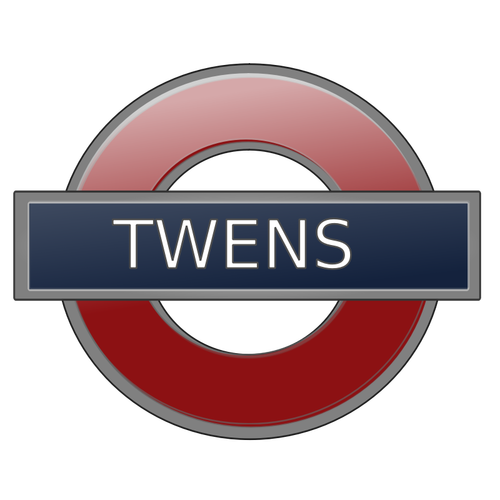 Londen metrostation teken voor Twens vector illustratie.