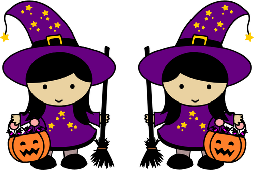 Dvojče Halloween čarodějnice