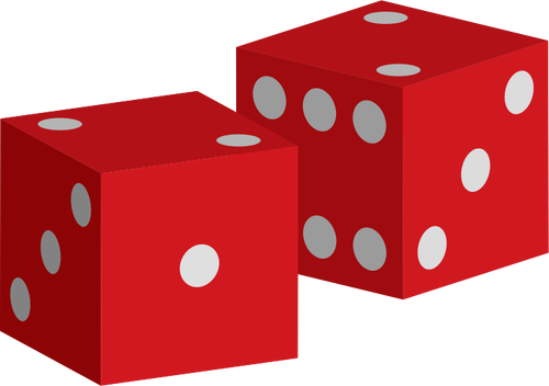 Два красных кубиков