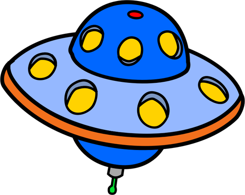 Färgade UFO vektor ClipArt