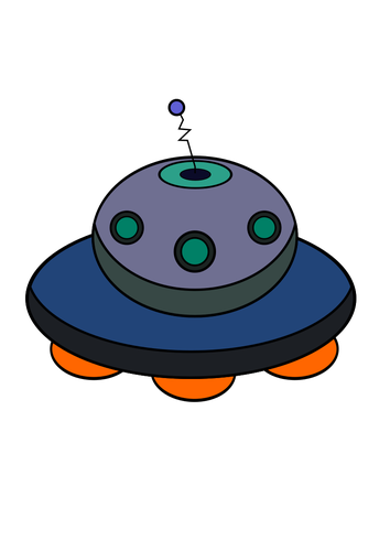 Cartoon flying saucer