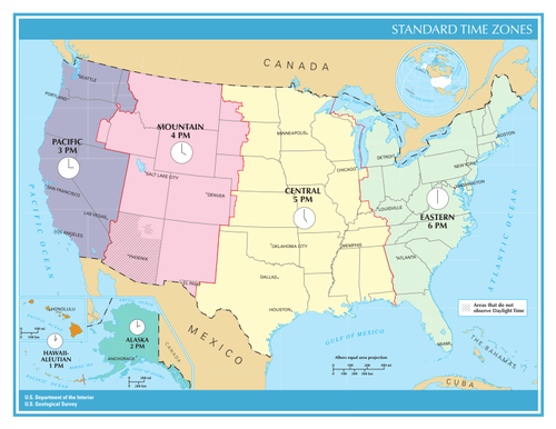 US time zones