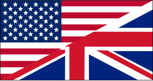 USA and UK flag