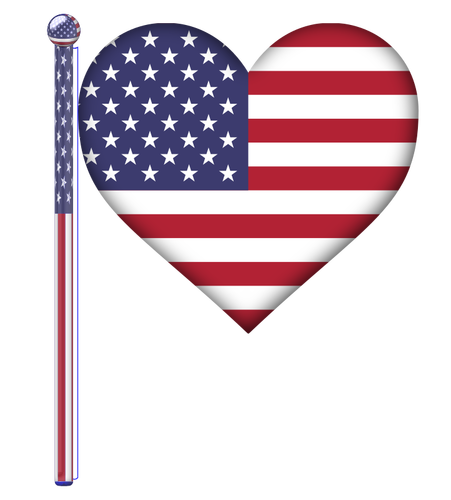USA hart vlag