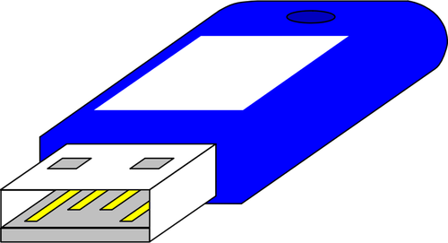 USB-ключ от разъема стороне векторное изображение