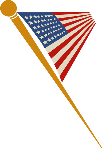 US flag on pin