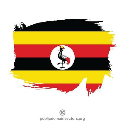Malovaný vlajka Ugandy