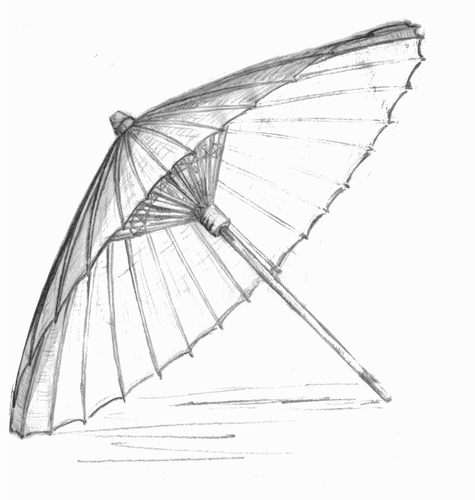 우산 스케치