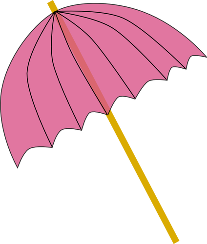 Zomer roze paraplu vectorillustratie