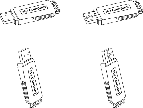 USB Флэш-диски векторной графики