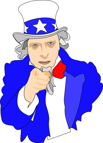 Uncle Sam cartoon illustration