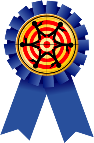 Shooting achievement reward medal vector image