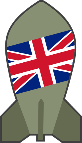 Vector clip art of hypothetical British nuclear bomb