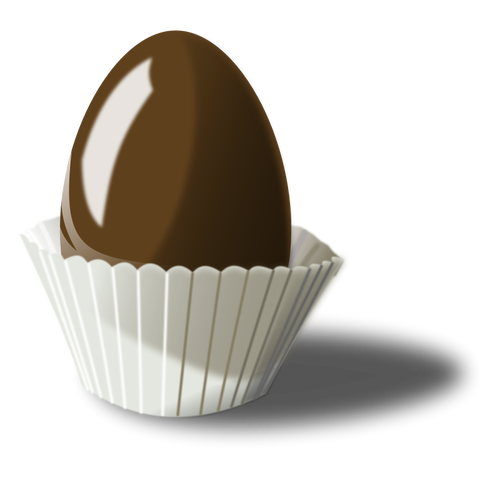 Ilustração em vetor de ovo de chocolate