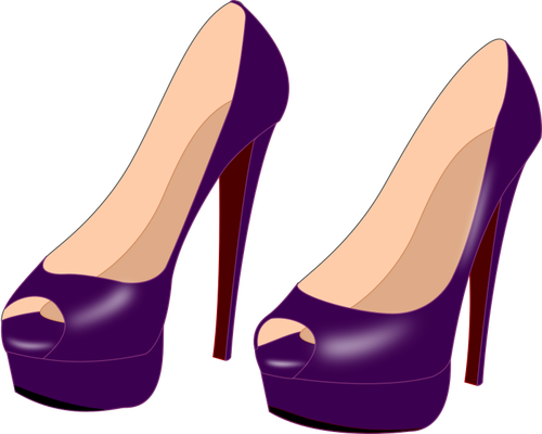 Criatura Distribución Será Zapatos de tacón altos color púrpura | Vectores de dominio público