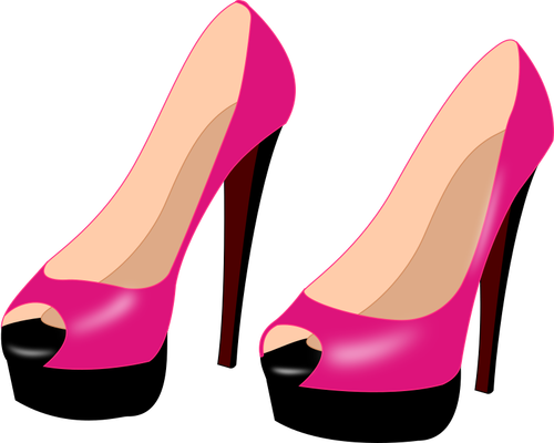 Glänzend rosa stilettos