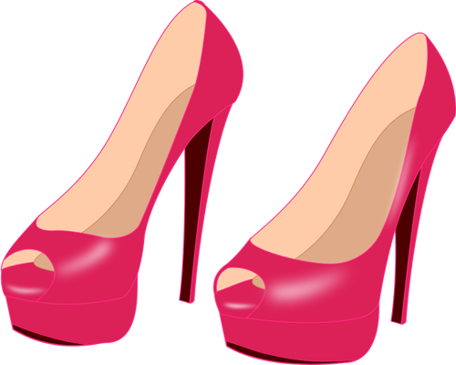 粉红色的鞋子