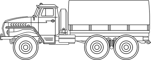 Ural-4320 armádní vozidla vektorové grafiky