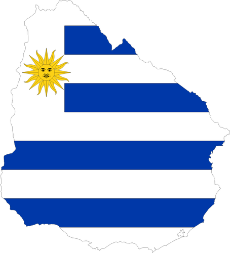 Контурная карта Уругвай