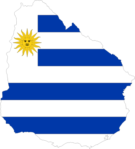 Der Umriß von Uruguay