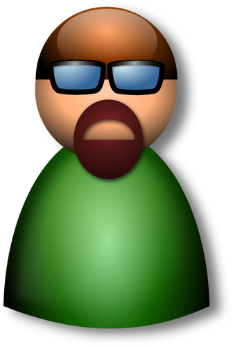 3D glasögon avatar vektor illustration