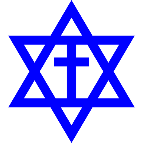 Blaue jüdisches symbol