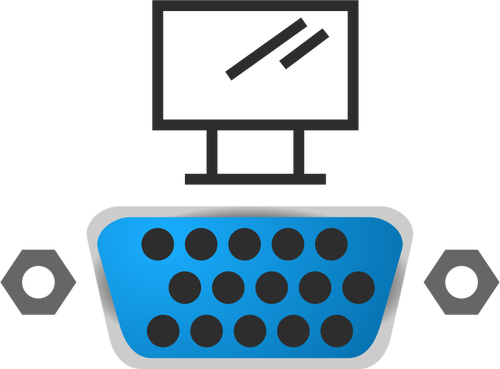 בתמונה וקטורית של סמל יציאת VGA