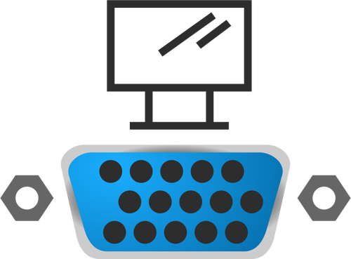 VGA 端口图标矢量图像