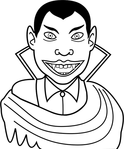 Vector clip art of smiling vampire guy