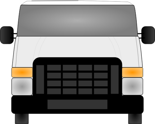 Vector illustration of front view of van