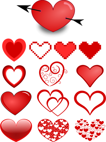 Variety of hearts