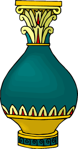 Colorida imagen de jarrón