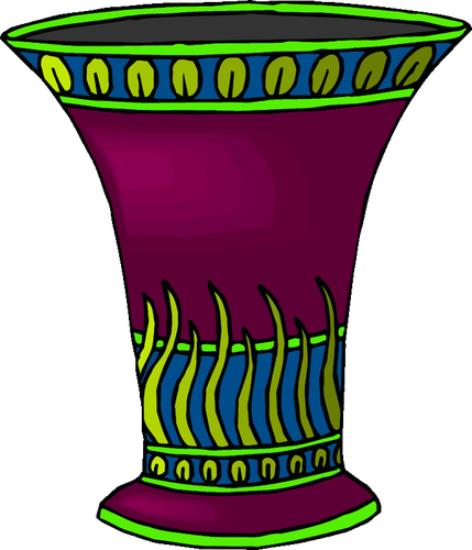 Vase mauve et vert