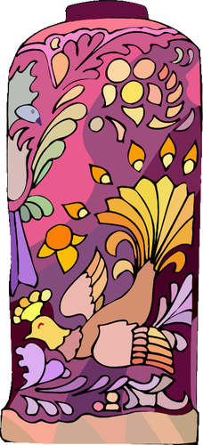 Colored tall vase