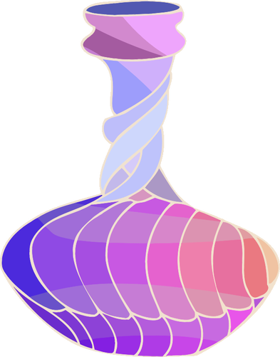 色彩斑斓的螺旋式花瓶
