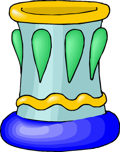 Blue-colored vase